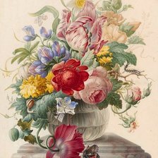 Схема вышивки «base con flores»