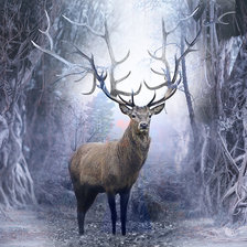 Схема вышивки «Олень»