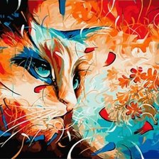 Схема вышивки «Кот»