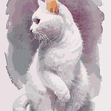 Схема вышивки «Белая кошка»