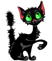 Оригинал схемы вышивки «черный кот» (№2251507)