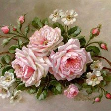 Схема вышивки «rosas»