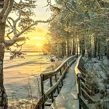 Схема вышивки «зимний закат»