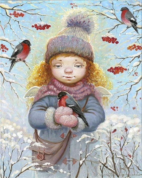 Зима - дети, люди - оригинал