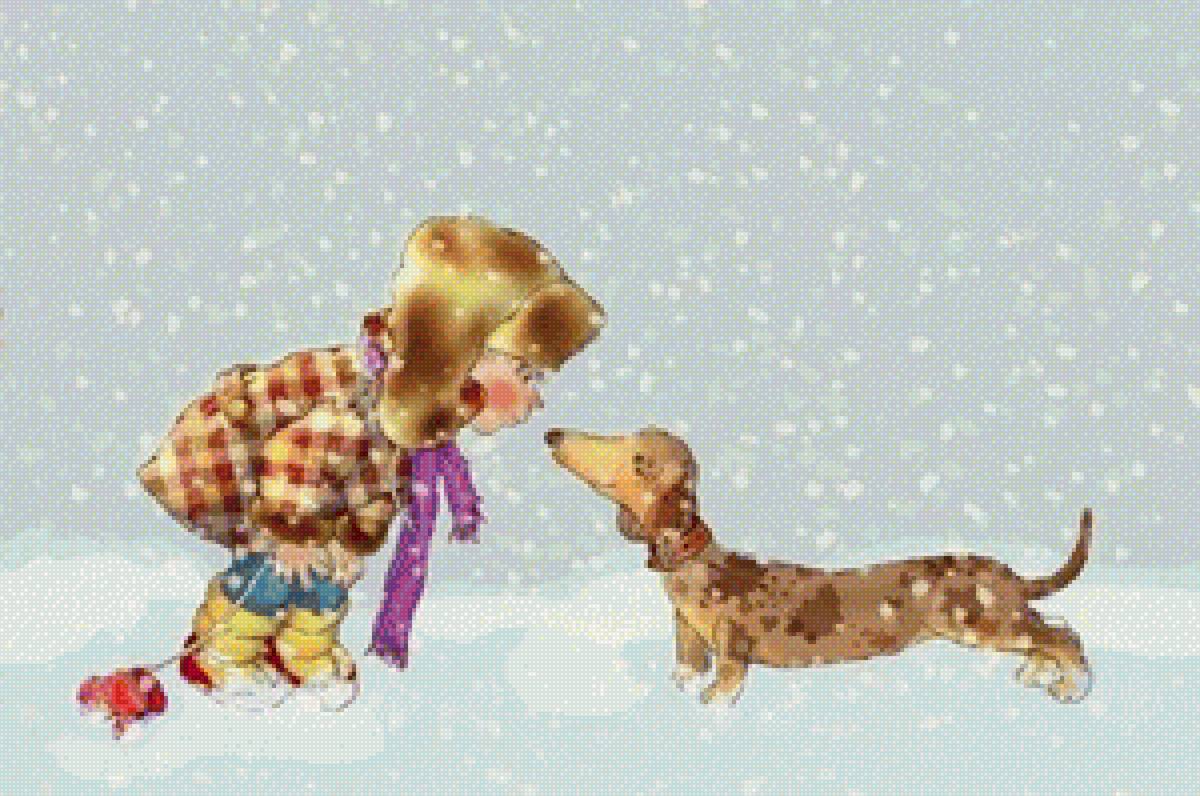 Зима - дети, люди - предпросмотр