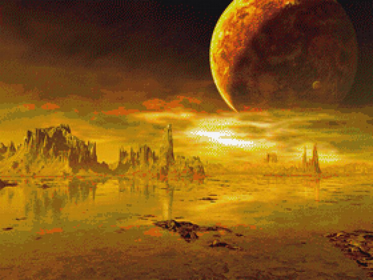 космический пейзаж - вселенная, пнк, планеты, космос - предпросмотр