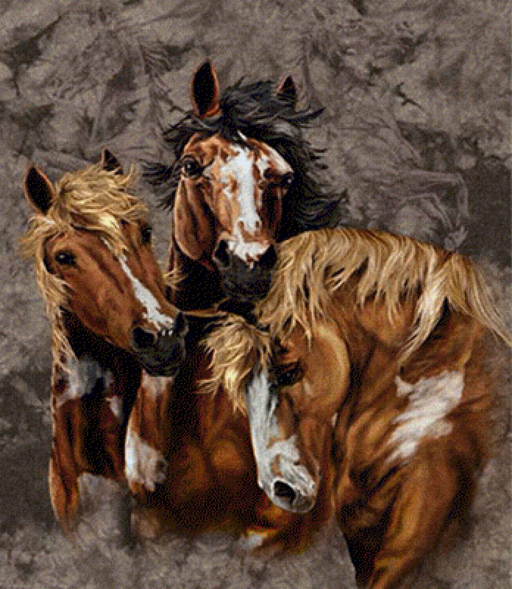 лошади - лошади, картина, гардиен - предпросмотр