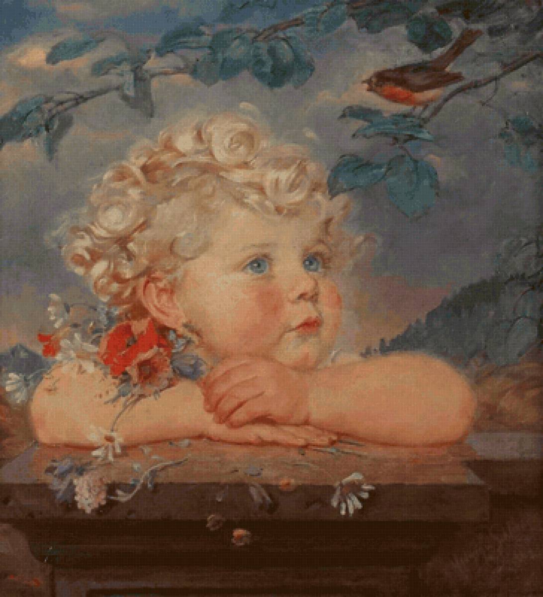 Детский портрет. Hedwig von Hagenow Schlieben - портрет, ребенок, малыш - предпросмотр