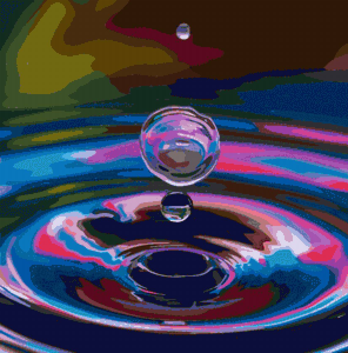 Капля - арт, вода, капля, фентези - предпросмотр