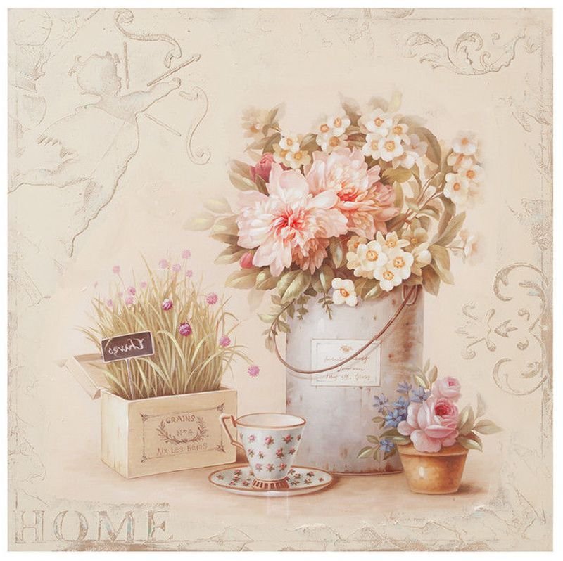 Ведерко с цветами - цветы - оригинал