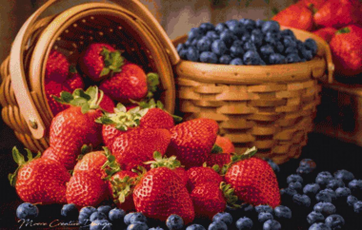 дары лета - клубника, ягода, пнк, корзина, лето, черника - предпросмотр