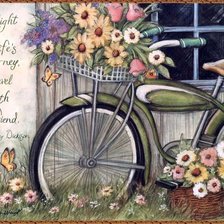 Bicicleta con flores