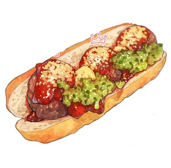 ХОТ-ДОГ С ТЕФТЕЛЬКАМИ - фаст-фуд - оригинал