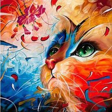 Схема вышивки «Кот»