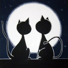 Схема вышивки «коты»