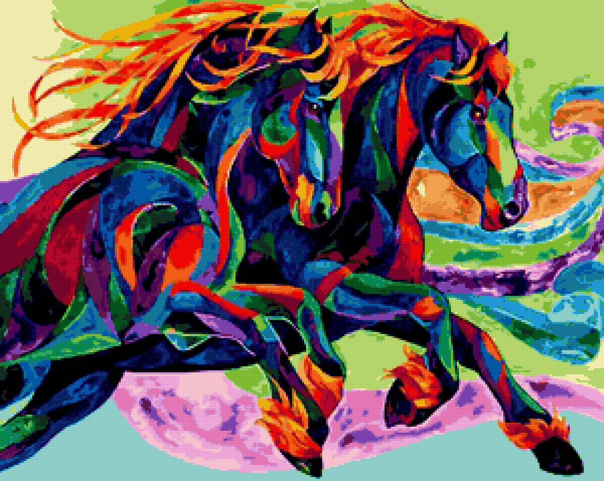 радужные лошади - предпросмотр