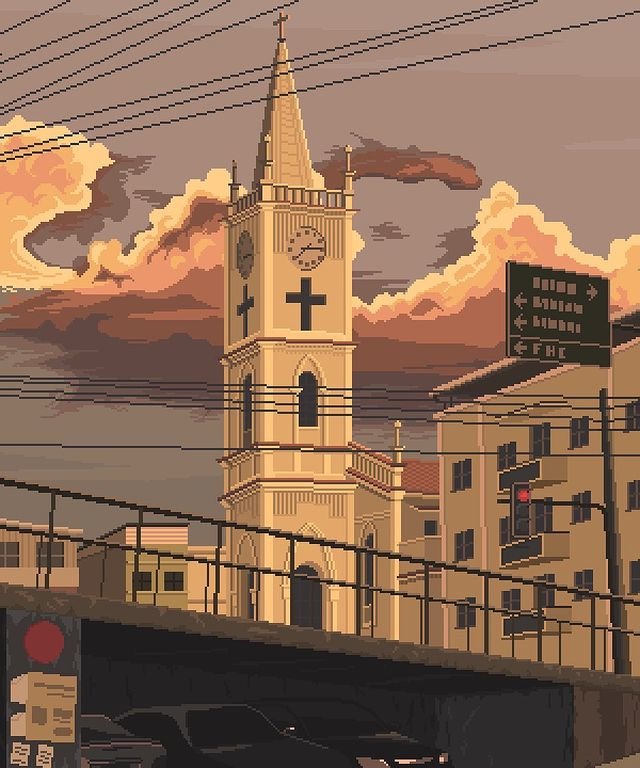 Ратуша - ратуша, город, церковь - оригинал