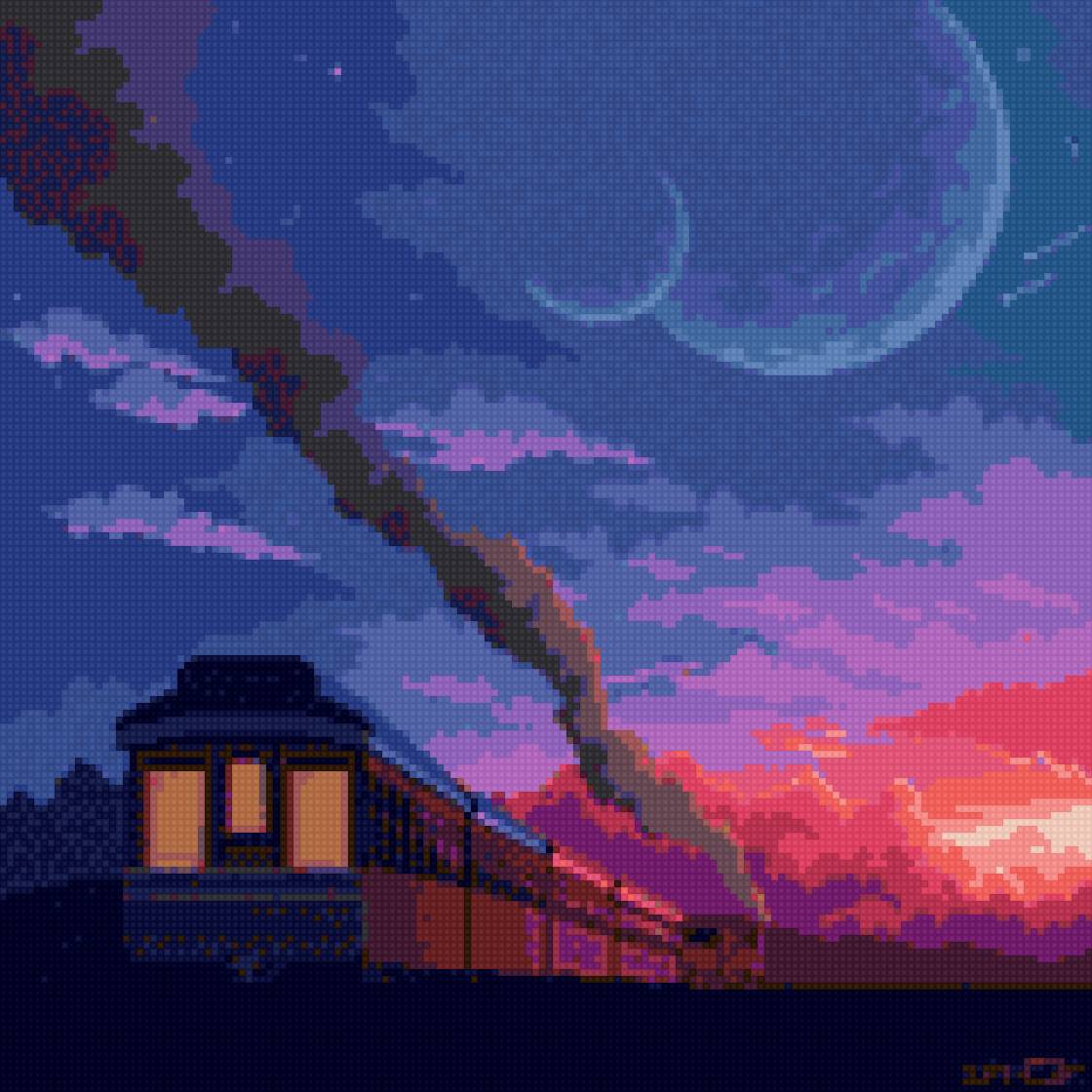 Поезд - поезд, закат - предпросмотр