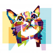 Схема вышивки «Радужный котенок»