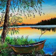 Схема вышивки «На закате»