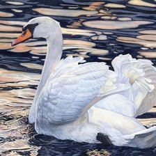 Схема вышивки «Лебедь»