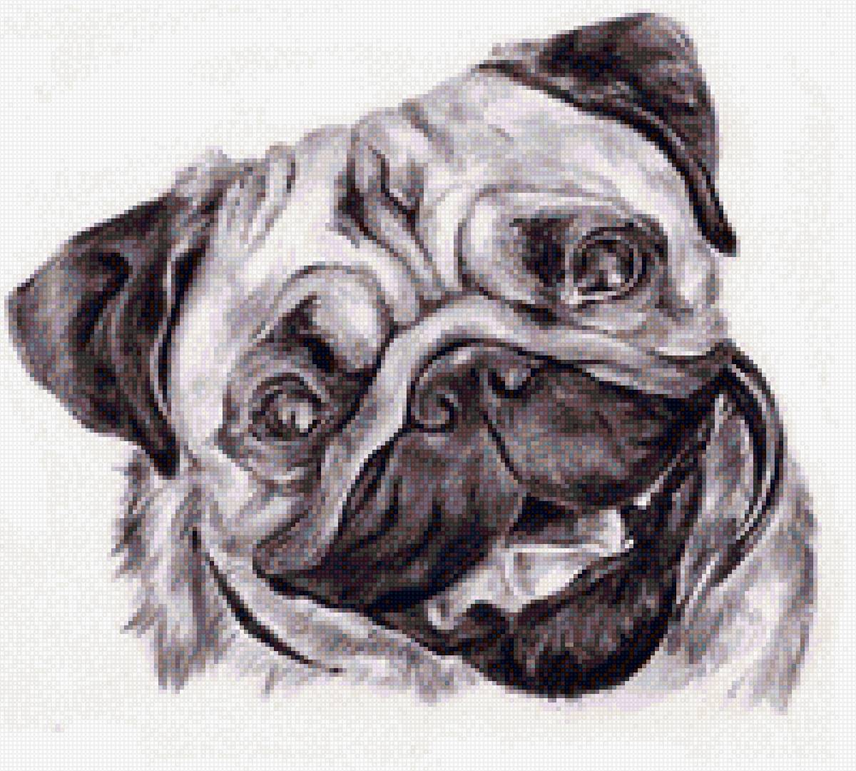 мопс подушка - предпросмотр