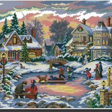 Схема вышивки «На катке»