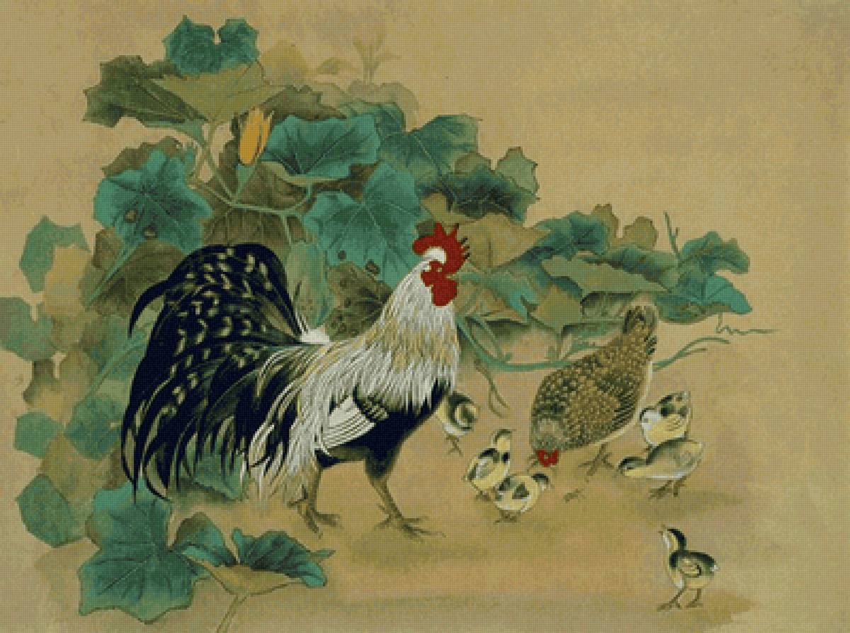 Galinhas e pintinhos. - aves. - предпросмотр