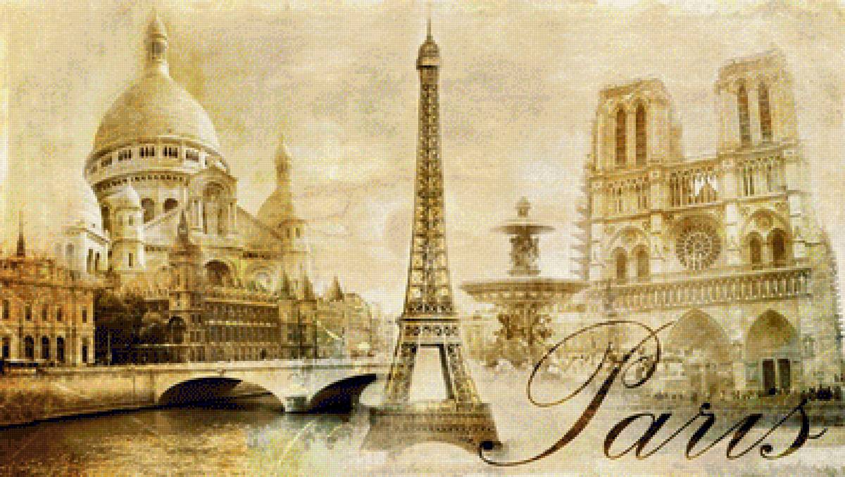Париж коллаж - города мира, париж - предпросмотр