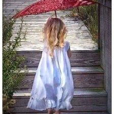 Схема вышивки «nena y paraguas»