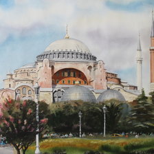 Оригинал схемы вышивки «Мечеть Айя София, Стамбул, Турция» (№2259725)