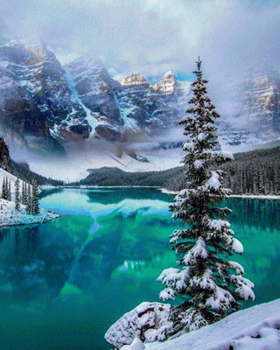 Зимнее озеро - предпросмотр