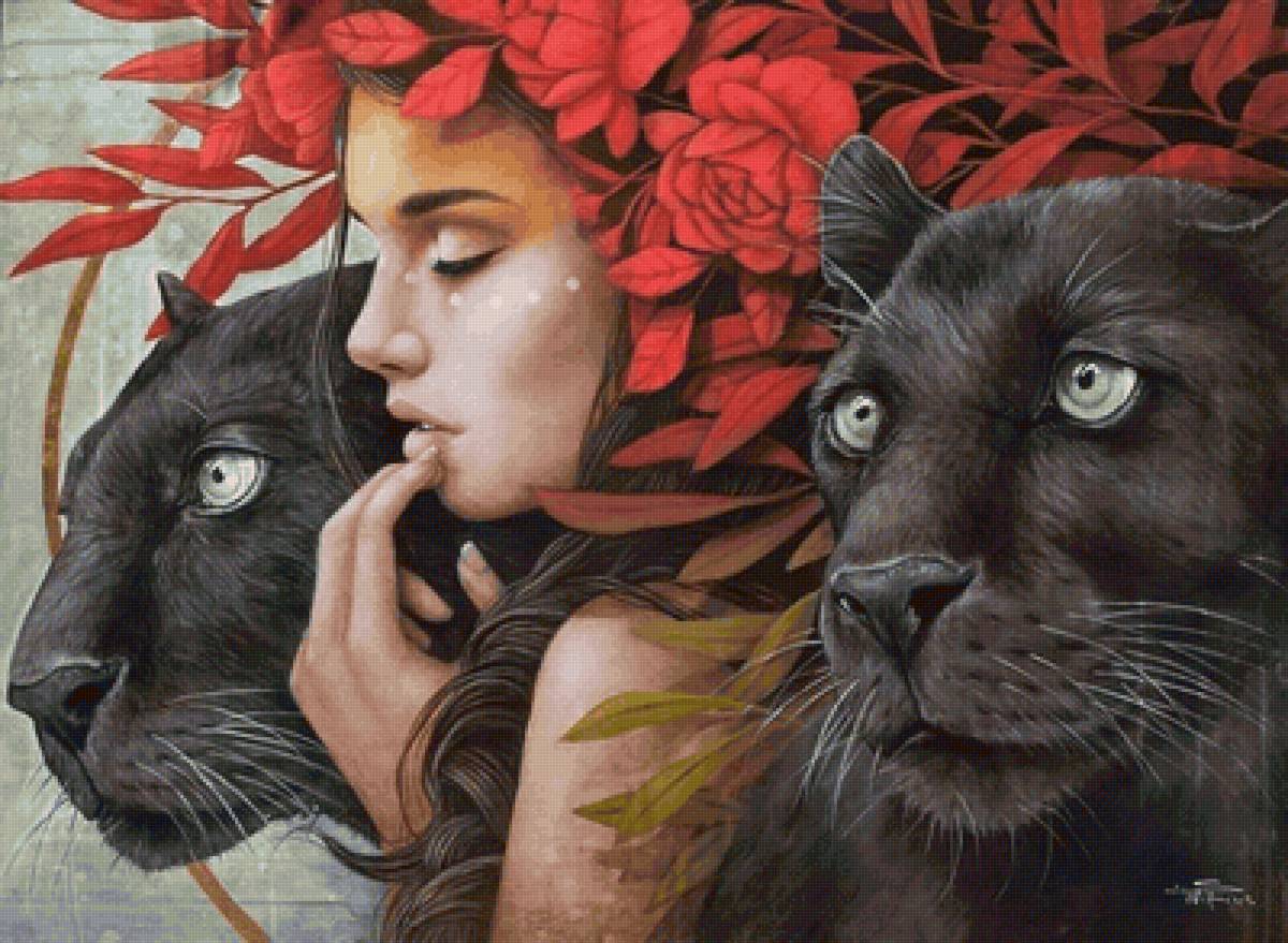 №2260183 - кошки, цветы, люди - предпросмотр