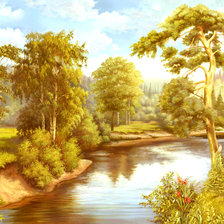 Схема вышивки «Пейзаж»