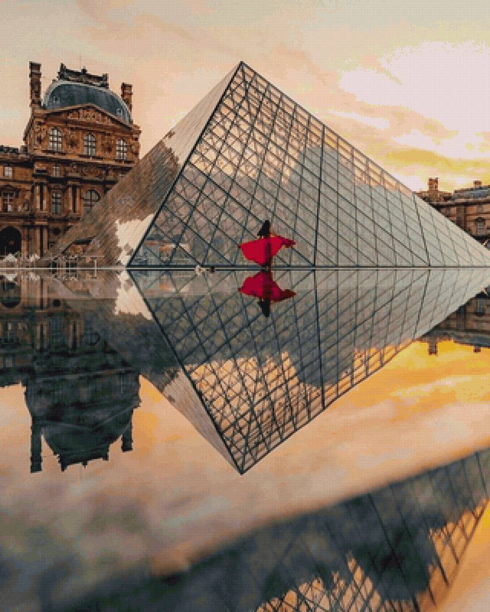 Париж - девушка, город, пейзаж - предпросмотр