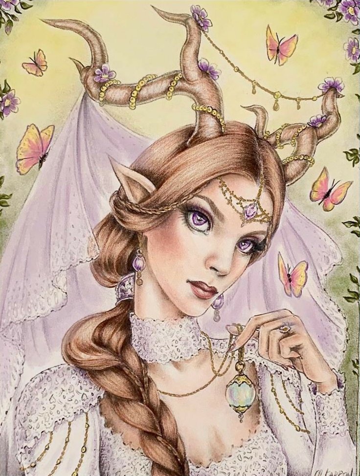 №2261790 - фэнтези, девушка, бабочки, сказка - оригинал