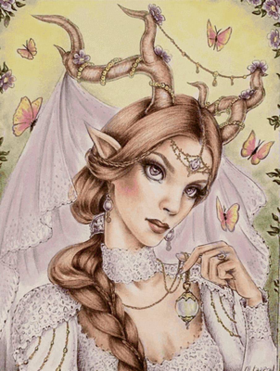 №2261790 - сказка, бабочки, девушка, фэнтези - предпросмотр