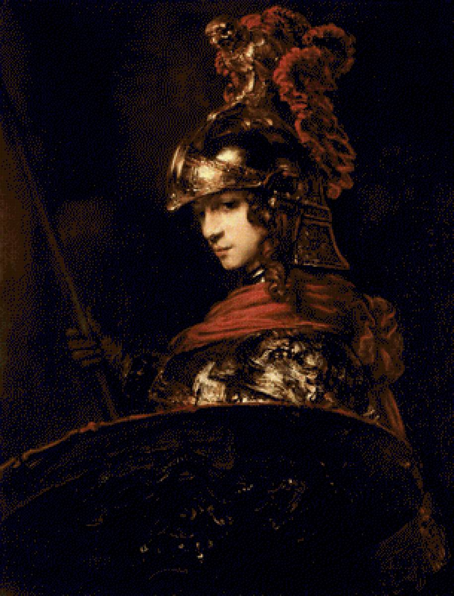 Афина Паллада Рембранта - великий художник, рембрант, девушка, мифы, афина - предпросмотр