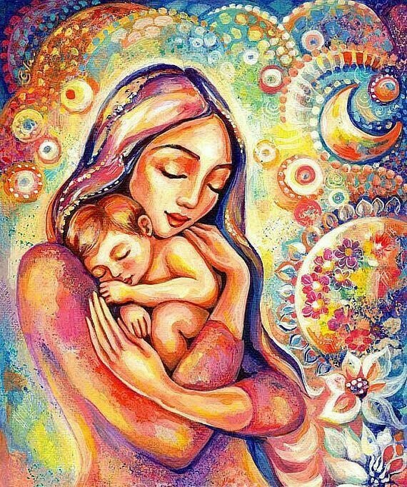 мать и дитя - дитя, мать - оригинал