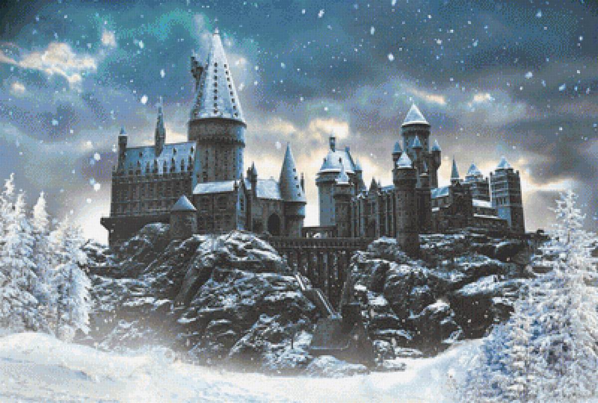 Хогвартс зимой - большая - хогвартс, гарри поттер, волшебство, замок - предпросмотр