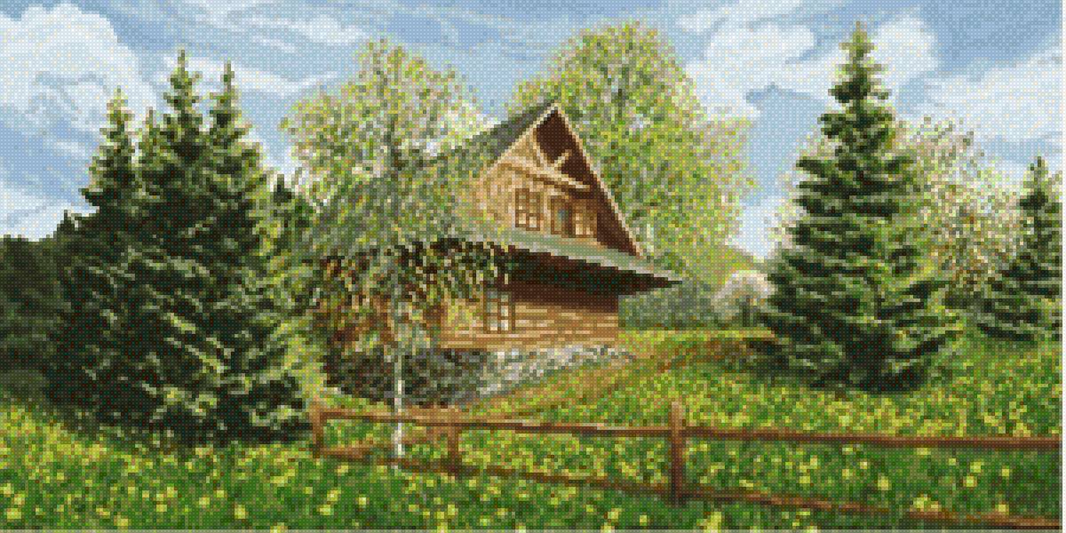 осень - осень, дом, лес - предпросмотр