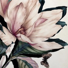 Схема вышивки «Цветок и бабочка»