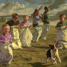 бег в мешках худ.боб байерли