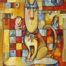 Схема вышивки «кот»