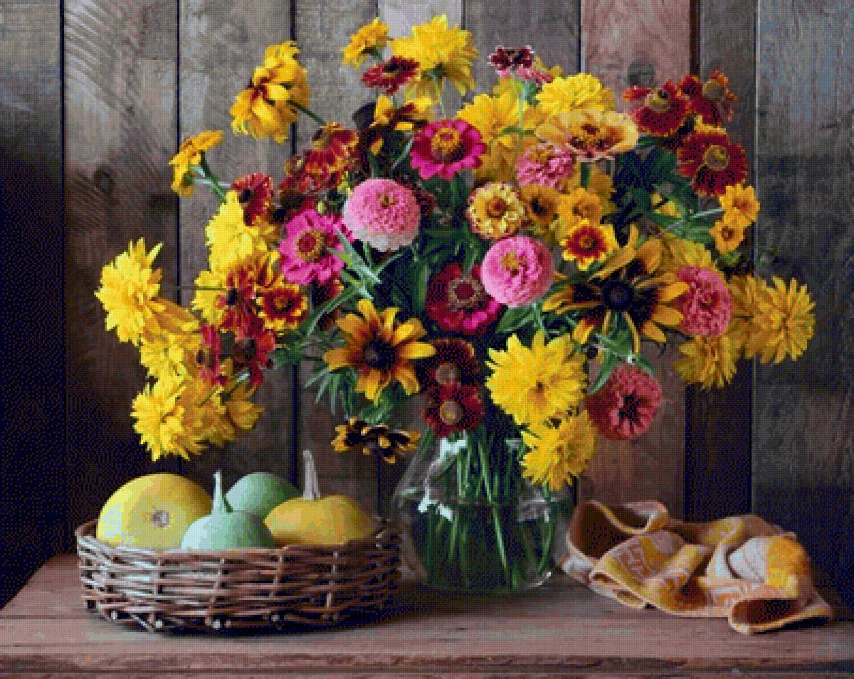 Vaso com ,Flores. - flores .melão .decoração. - предпросмотр