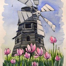 Схема вышивки «Moinho  de vento.»