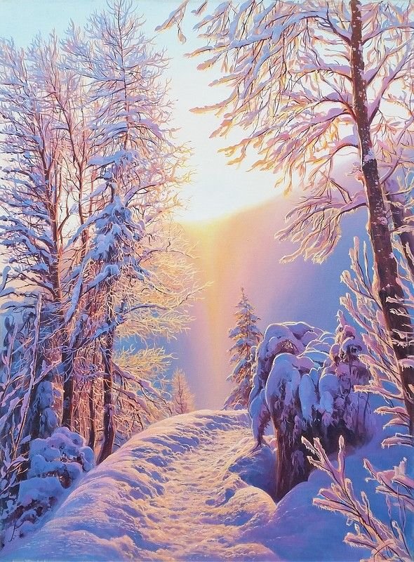 Зимовий пейзаж - зимовий пейзаж, зима, пейзаж - оригинал