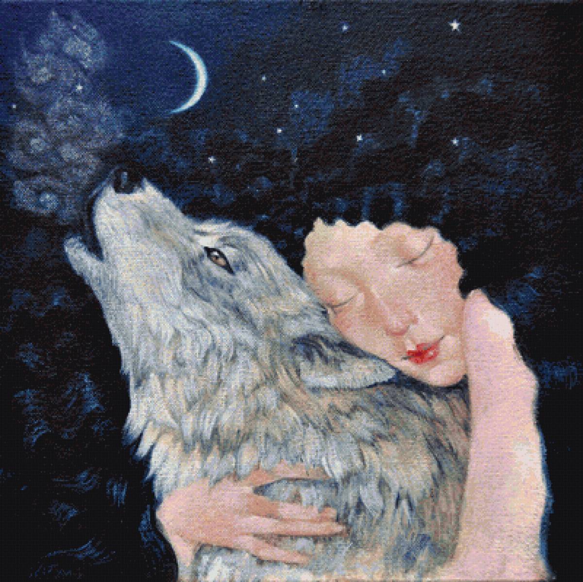 Обнимаю волка. Lucy Campbell картины. Художник Lucy Campbell черный лебедь. Волк обнимает девушку. Девочка обнимает волка.