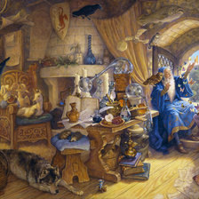 Схема вышивки «СКОТТ ГУСТАФСОН. МЕРЛИН И АРТУР»