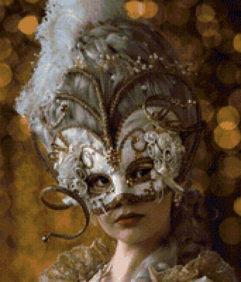 Незнакомка - маска, венецианский карнавал, венеция, девушка, карнавал - предпросмотр